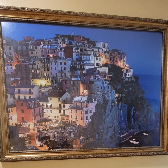 Framed Cinque Terre Village Art Print - Picture 2 of 7